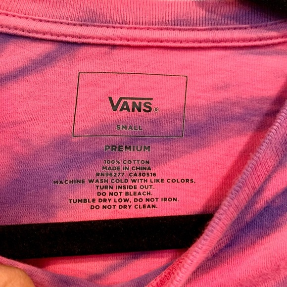 VANS tie dye checker long sleeve shirt skate top bmx hipster Streetwea unisex W - Picture 4 of 7